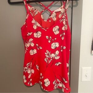 Sienna Sky tank top red and white floral